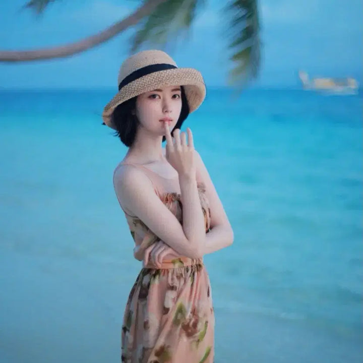 [BUNJANG] Amelie Milk Cocoa Draping Flower Dress / amelie 밀크코코아 자체제작 아멜리에 드레이핑 플라워 드레스 원피스
