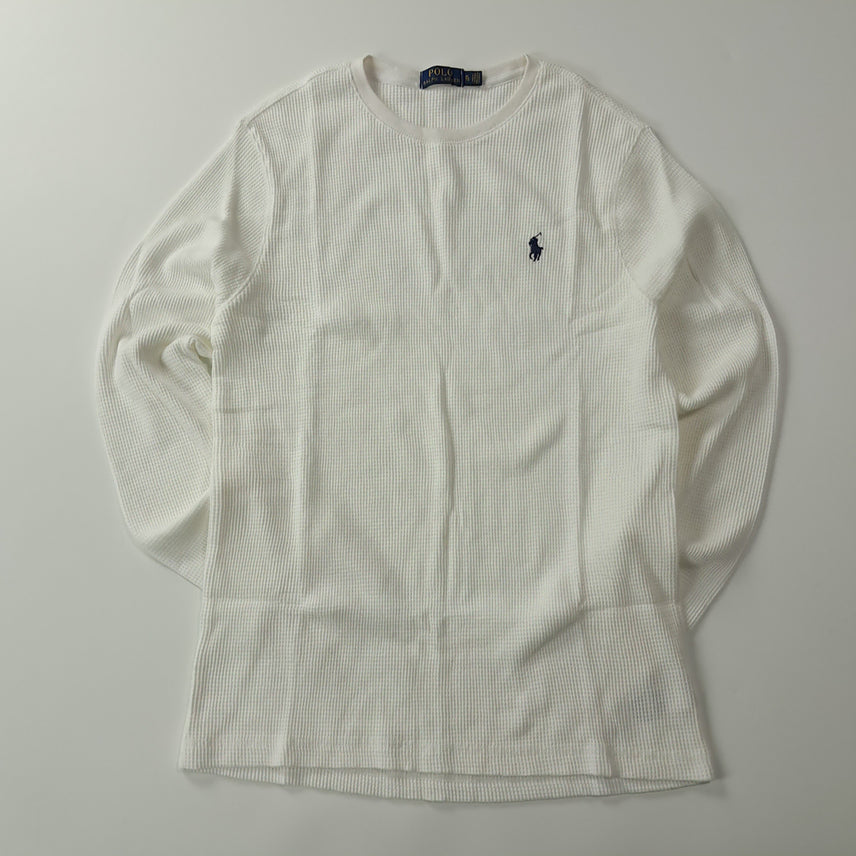 [BUNJANG] Polo XL White Waffle Thermal T-shirt / CK342 XL 폴로 화이트 와플 티셔츠