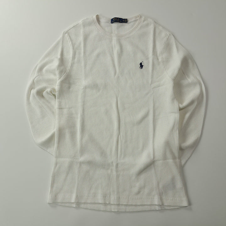 [BUNJANG] Polo XL White Waffle Thermal T-shirt / CK342 XL 폴로 화이트 와플 티셔츠