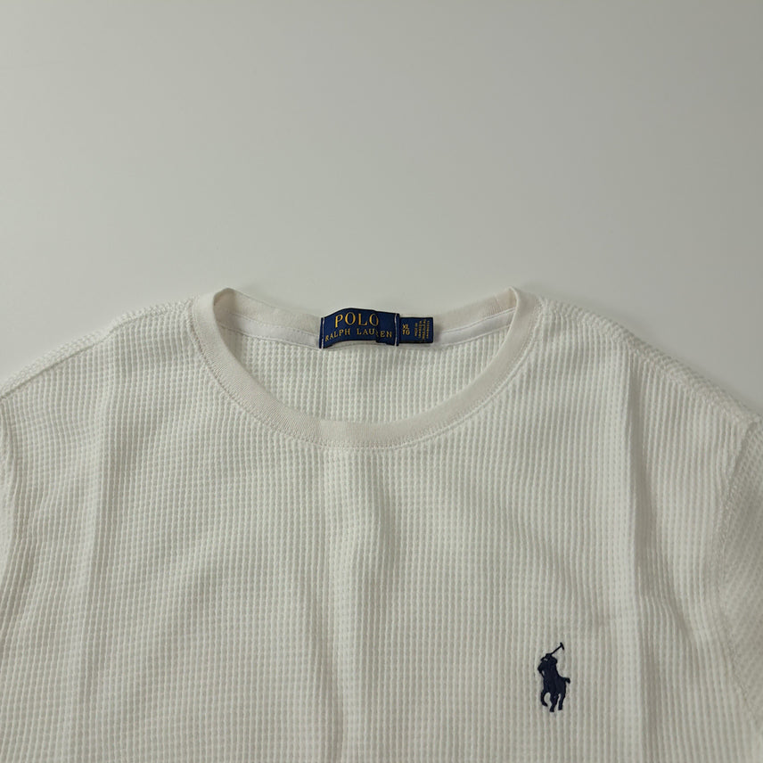 [BUNJANG] Polo XL White Waffle Thermal T-shirt / CK342 XL 폴로 화이트 와플 티셔츠