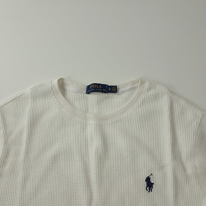 [BUNJANG] Polo XL White Waffle Thermal T-shirt / CK342 XL 폴로 화이트 와플 티셔츠