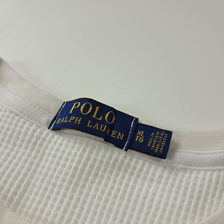 [BUNJANG] Polo XL White Waffle Thermal T-shirt / CK342 XL 폴로 화이트 와플 티셔츠