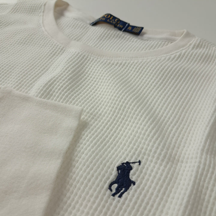 [BUNJANG] Polo XL White Waffle Thermal T-shirt / CK342 XL 폴로 화이트 와플 티셔츠