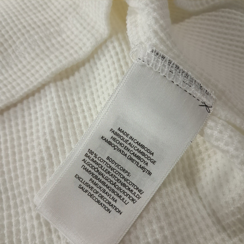 [BUNJANG] Polo XL White Waffle Thermal T-shirt / CK342 XL 폴로 화이트 와플 티셔츠