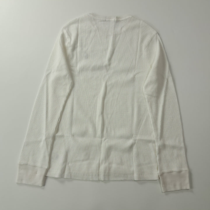 [BUNJANG] Polo XL White Waffle Thermal T-shirt / CK342 XL 폴로 화이트 와플 티셔츠