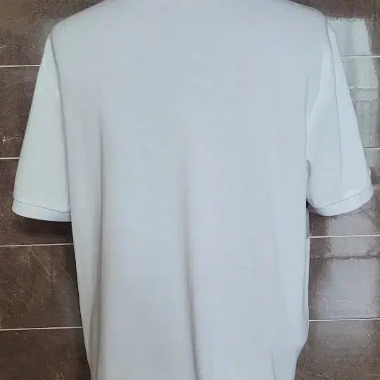 [BUNJANG] Project M White Contrast Collar T-shirt / (남성105사이즈)프로젝트엠 화이트 배색 카라티