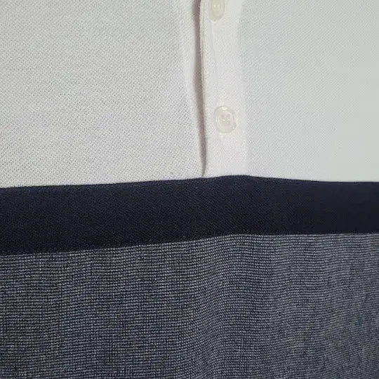 [BUNJANG] Project M White Contrast Collar T-shirt / (남성105사이즈)프로젝트엠 화이트 배색 카라티