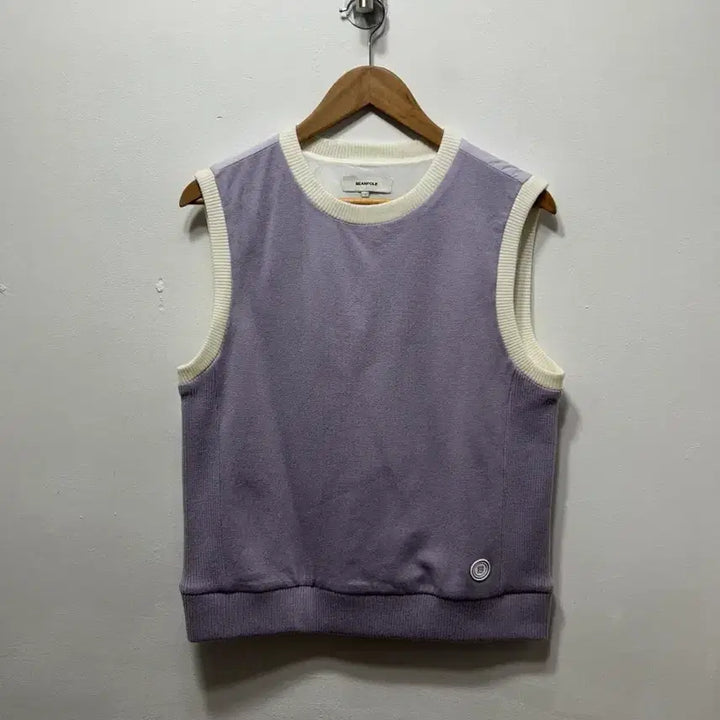 [BUNJANG] Beanpole Lavender Knit Vest L / 빈폴 라벤더 니트 베스트 조끼 L