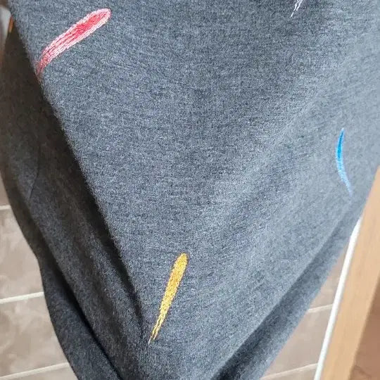 [BUNJANG] Customellow Pop Art Embroidered Polo Shirt (Gray) / (남성95사이즈)커스텀멜로우 그레이 팝아트