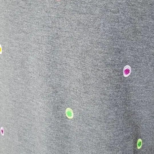[BUNJANG] Customellow Pop Art Embroidered Polo Shirt (Gray) / (남성95사이즈)커스텀멜로우 그레이 팝아트