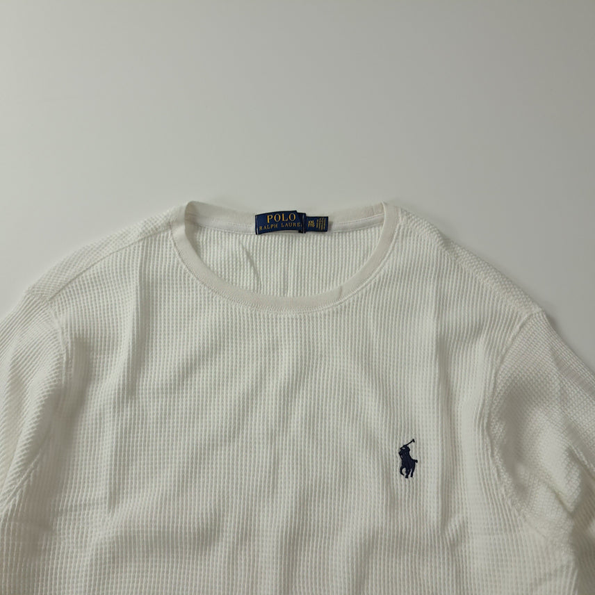 [BUNJANG] Polo White Waffle T-Shirt / CK343 2XL 폴로 화이트 와플 티셔츠