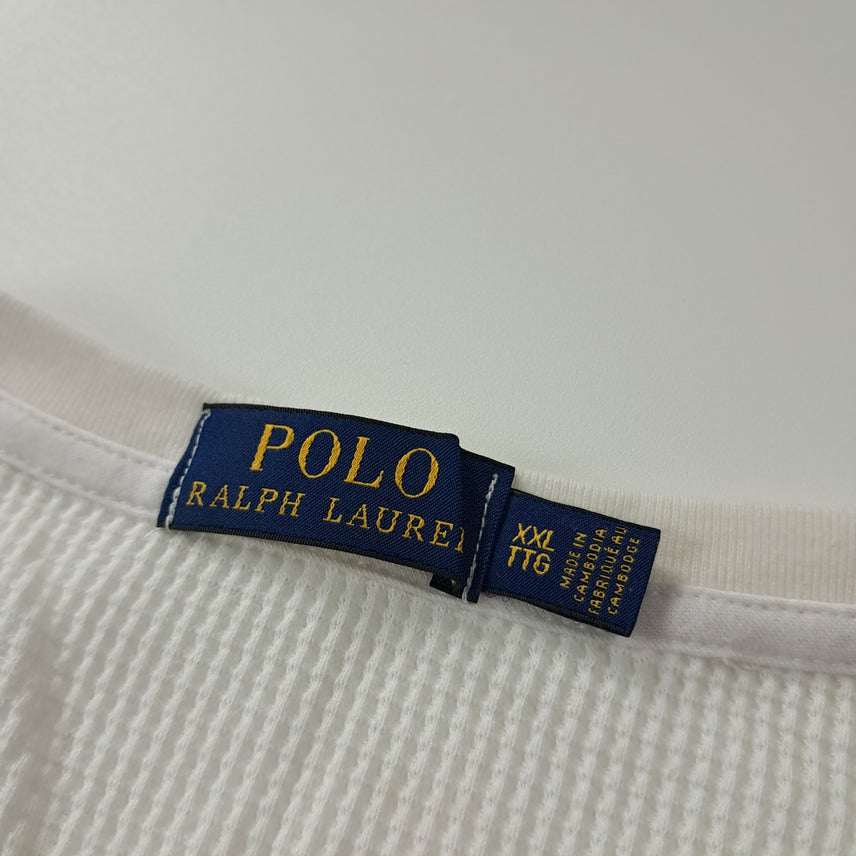 [BUNJANG] Polo White Waffle T-Shirt / CK343 2XL 폴로 화이트 와플 티셔츠