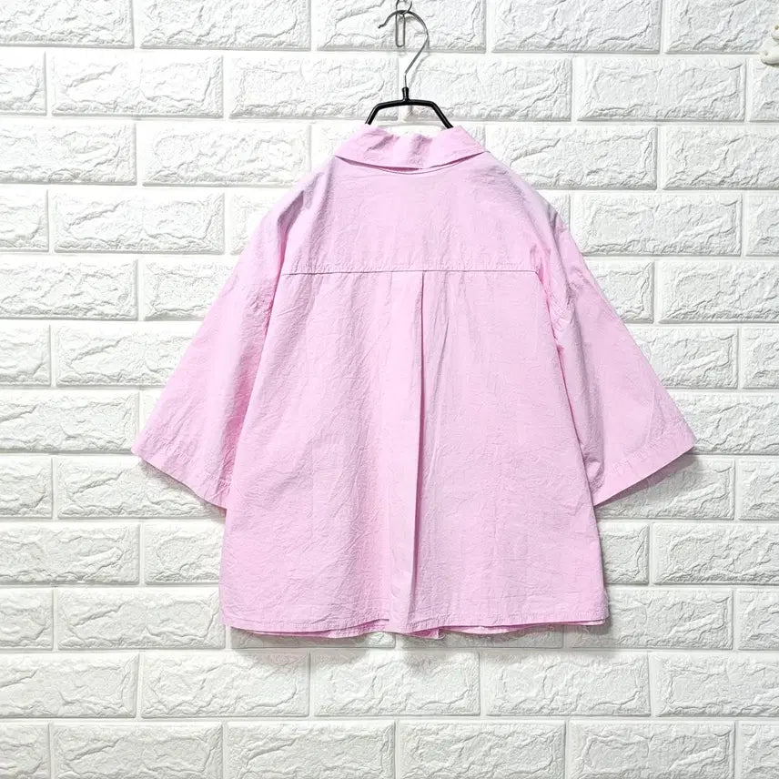 [BUNJANG] Pink Short Sleeve Shirt / 핑크 남방