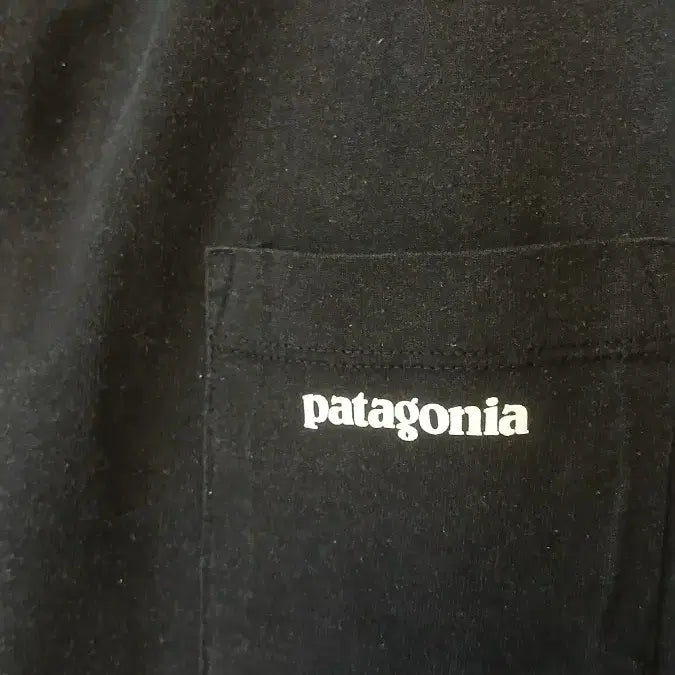 [BUNJANG] Patagonia Pocket T-shirt Black S Size / 파타고니아 포켓 반팔 티셔츠 블랙 s사이즈 사용감