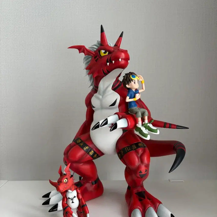 [BUNJANG] Digimon DMX Growlmon &amp; Guilmon Figure / 디지몬 DMX 그라우몬 &amp; 특전 길몬