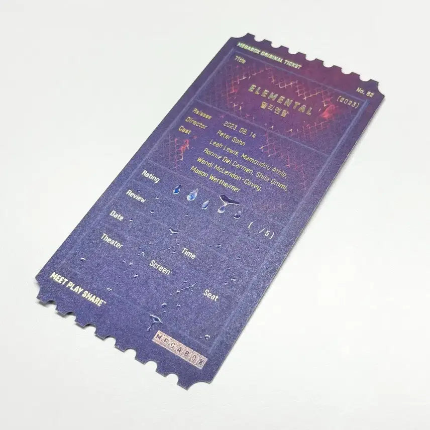 [BUNJANG] Elemental Megabox Original Ticket / [새상품] 엘리멘탈 메가박스 오리지널 티켓 오티