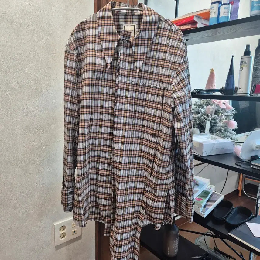 [SOLD OUT] 우영미 반내림 체크 셔츠 48사이즈