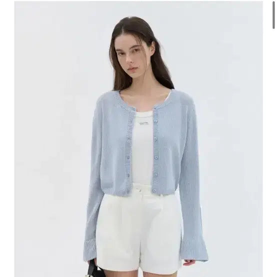 [BUNJANG] ForUOn Riel Cardigan (Cloud Blue, S) / 포유온 리엘 가디건