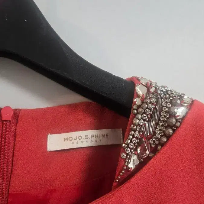 [BUNJANG] MOJO.S.PHINE New York Orange Coral Peplum Dress / MOJO.S.PHINE 뉴욕  오렌지 코랄 원피스