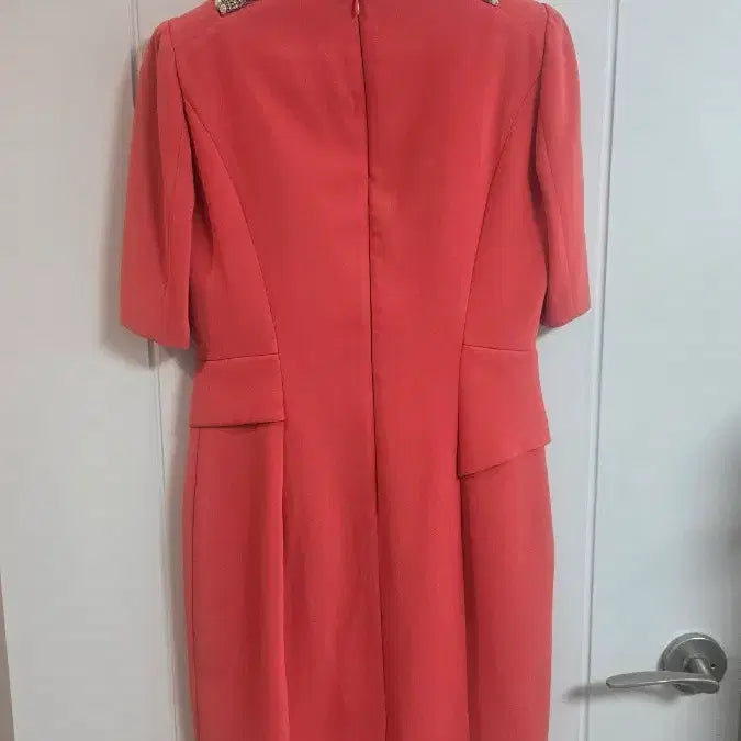 [BUNJANG] MOJO.S.PHINE New York Orange Coral Peplum Dress / MOJO.S.PHINE 뉴욕  오렌지 코랄 원피스