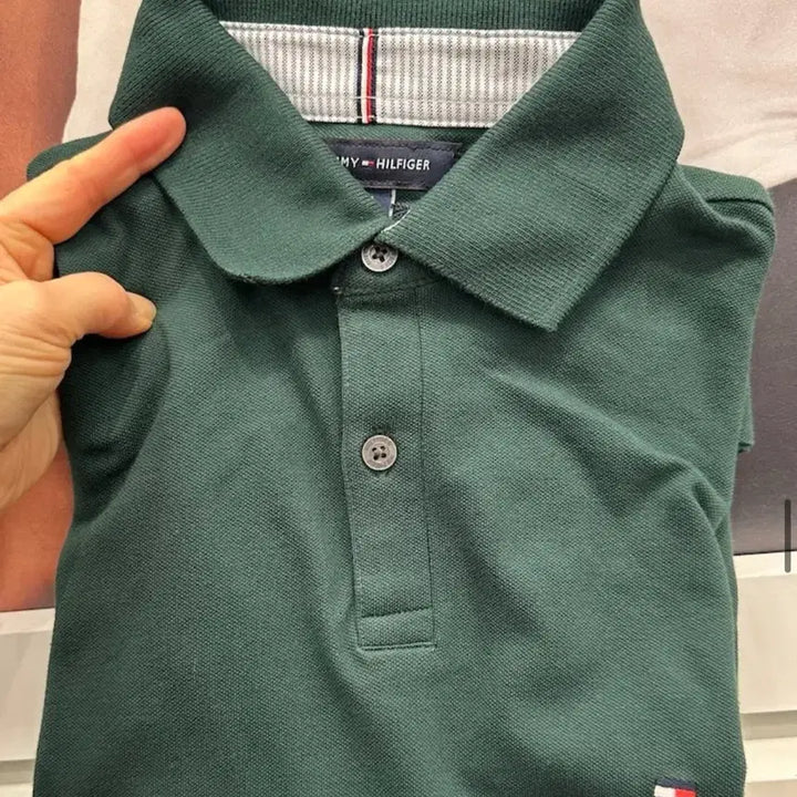 [BUNJANG] Tommy Hilfiger Cotton Polo T-Shirt Green / 타미힐피커 카라 반팔 그린
