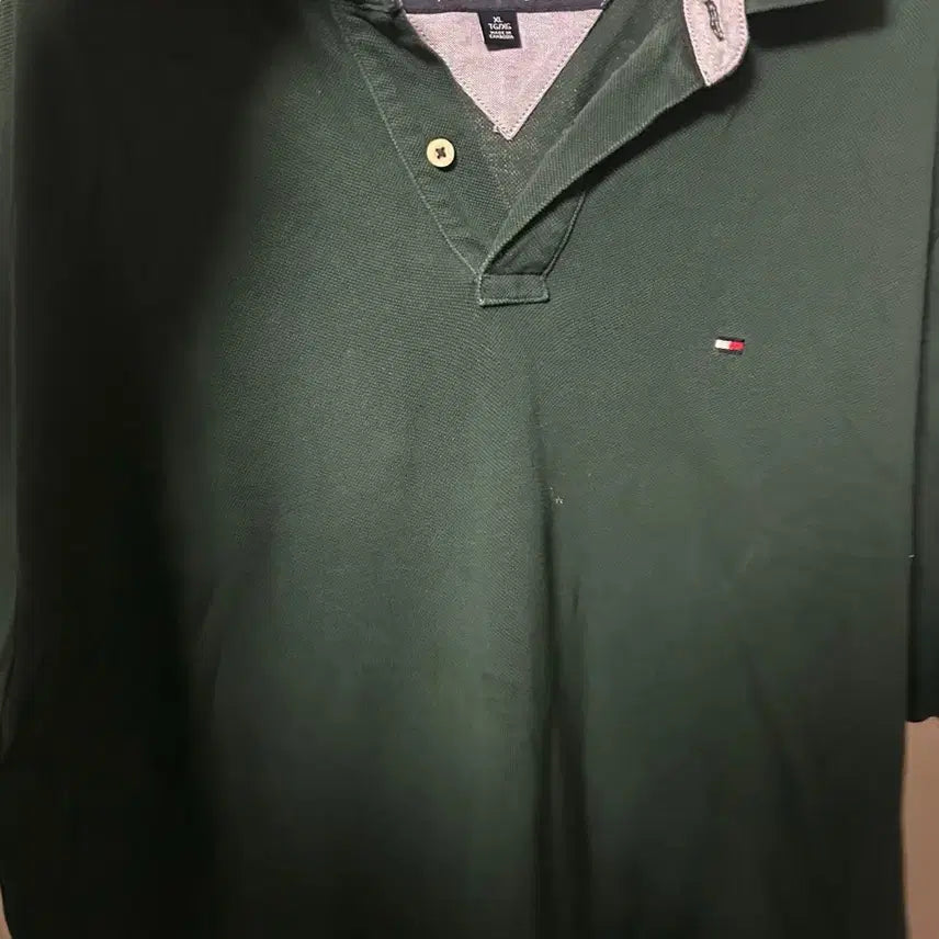 [BUNJANG] Tommy Hilfiger Cotton Polo T-Shirt Green / 타미힐피커 카라 반팔 그린