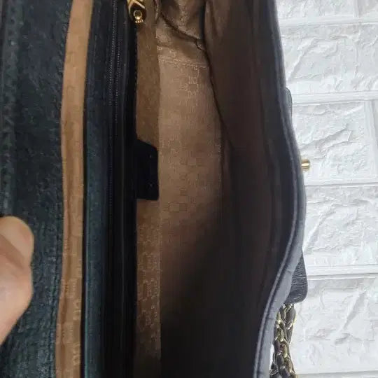 [BUNJANG] Daks Quilted Chain Shoulder Bag / 닥스 블랙 퀼팅 체인 숄더백