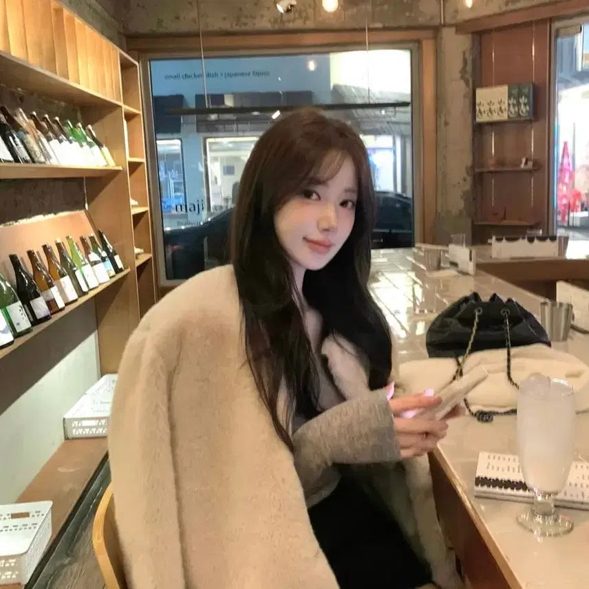 [BUNJANG] Plant Shop Annie Fur Jacket (Beige) / [택포] 플랜트샵 annie 퍼 자켓 (베이지)