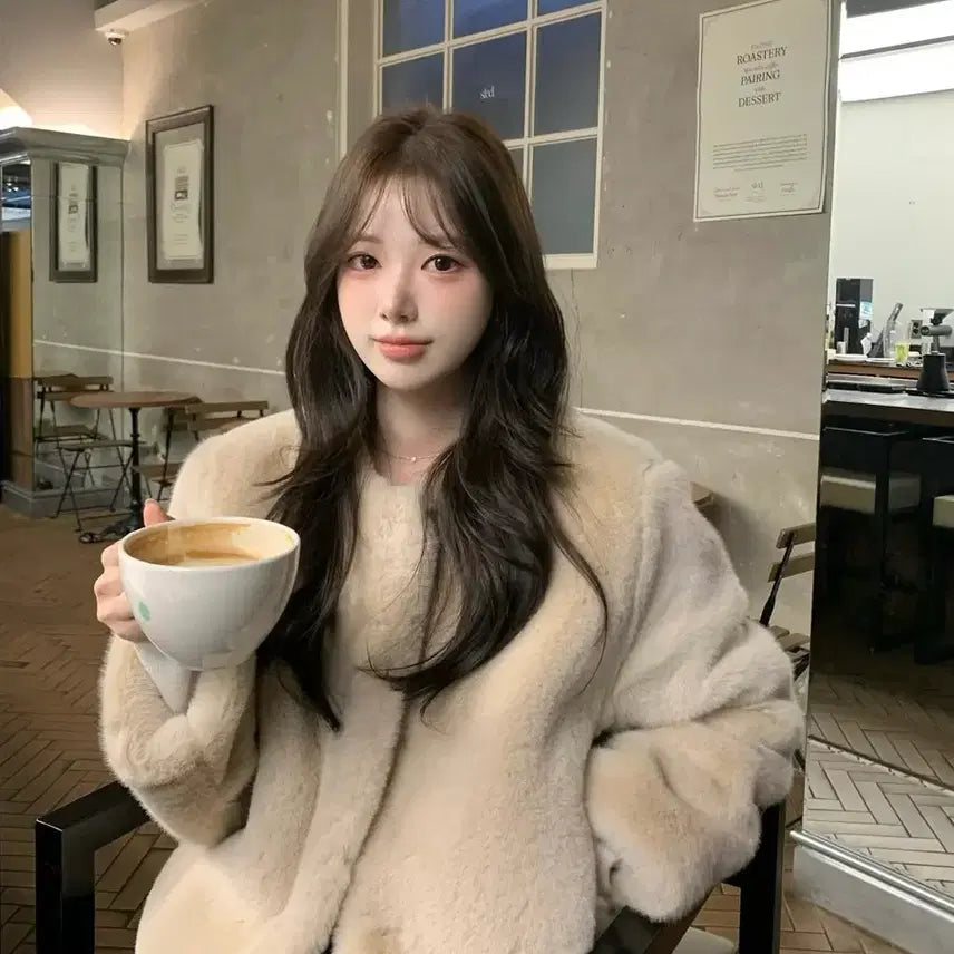 [BUNJANG] Plant Shop Annie Fur Jacket (Beige) / [택포] 플랜트샵 annie 퍼 자켓 (베이지)