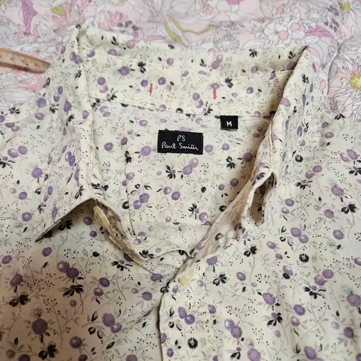 [BUNJANG] PS Paul Smith Vintage Floral Cotton Shirt - Ivory/Beige / [명품] 폴 스미스. 잔꽃무늬 플라워 셔츠