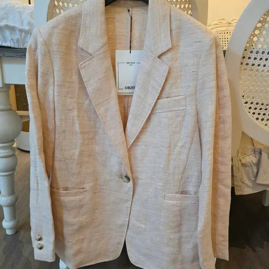 [BUNJANG] OBZE Linen Blazer Jacket / 새상품 오브제 린넨 블레이저 자켓