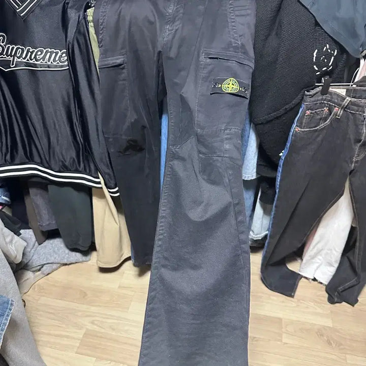 [BUNJANG] Stone Island Black Cargo Pants / 스톤아일랜드 블랙 카고 바지