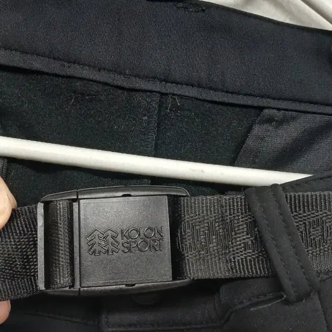 [BUNJANG] Kolon Black Belted Slacks / 코오롱 검정색 벨트 바지 슬랙스