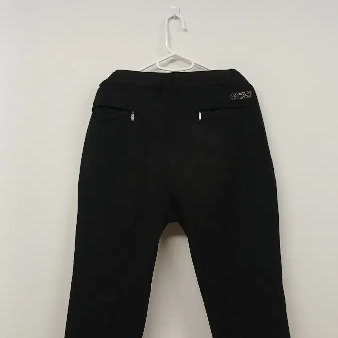 [BUNJANG] Kolon Black Belted Slacks / 코오롱 검정색 벨트 바지 슬랙스