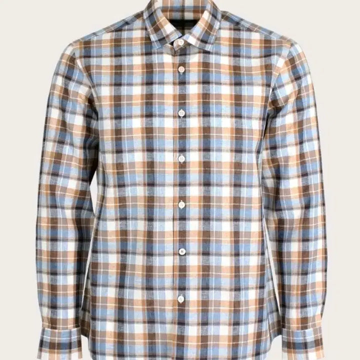 [BUNJANG] TREMOLO Checked Pattern Cotton Shirt 3XL (New) / TREMOLO115새제품택부착 미개봉미착용 체크 셔츠 3XL