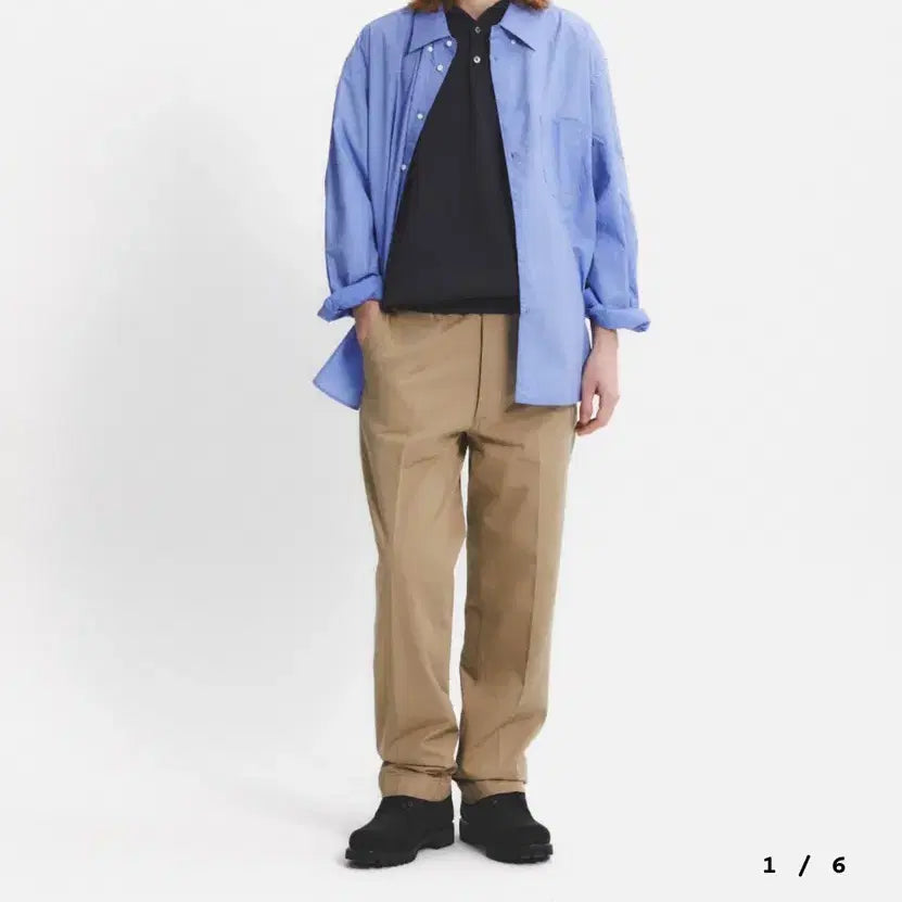 [BUNJANG] EASTLOGUE PERMANENT B.D Comfortable Shirt Sax / [XL] 이스트로그 퍼머넌트 BD 컴포터블 셔츠 삭스