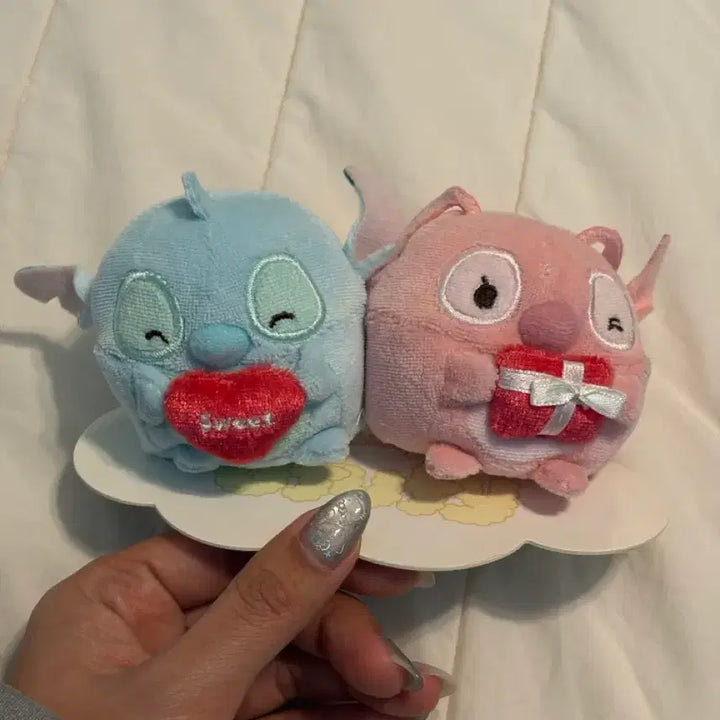 [BUNJANG] Disney Stitch &amp; Angel UFufy Mini Doll Set / ufufy 미니 디즈니 스티치/엔젤 인형 세트