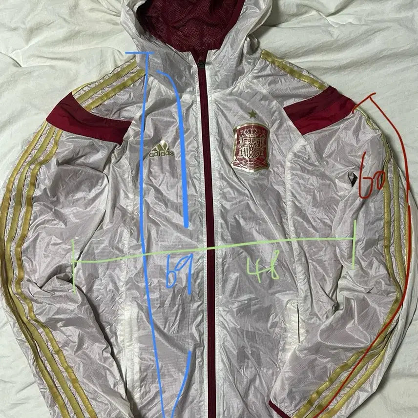 [BUNJANG] Adidas Spain Three Stripes Windbreaker / 아디다스 스페인 삼선 바람막이