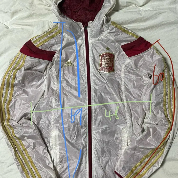 [BUNJANG] Adidas Spain Three Stripes Windbreaker / 아디다스 스페인 삼선 바람막이