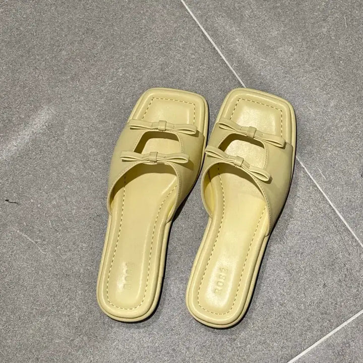[BUNJANG] Ribbon Slipper Sandals Mules / 리본 슬리퍼 샌들 뮬