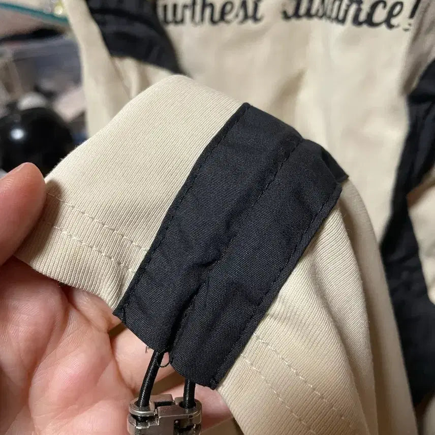 [BUNJANG] Sleeveless Printed Shirred Mini Dress / 프린팅 민소매 베이지 블랙 배색 원피스