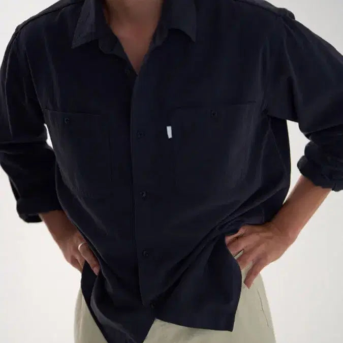 [SOLD OUT] ryoo allen shirts 네이비 L