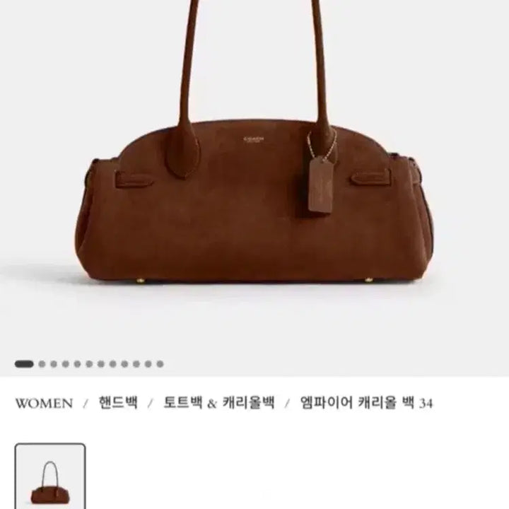 [BUNJANG] Coach Empire Carryall Bag 34 Brown Suede / 코치 엠파이어 캐리올 백 34 브라운