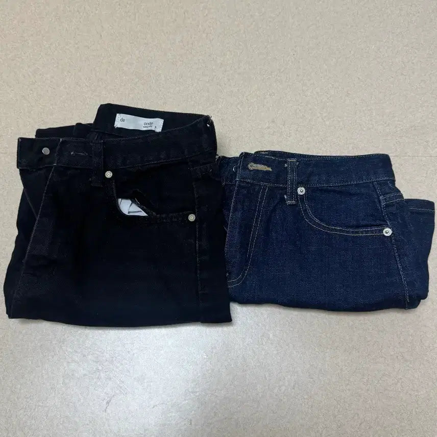 [BUNJANG] De Ondo Black Jeans and Raw Denim Skirt / 드온도블랙진s,생지치마m