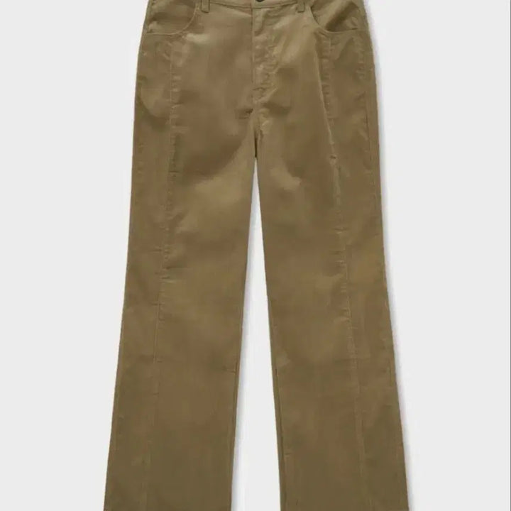 [BUNJANG] Minav Corduroy Wide Flare Pants Khaki / 미나브 코듀로이 와이드 플레어 팬츠 카키