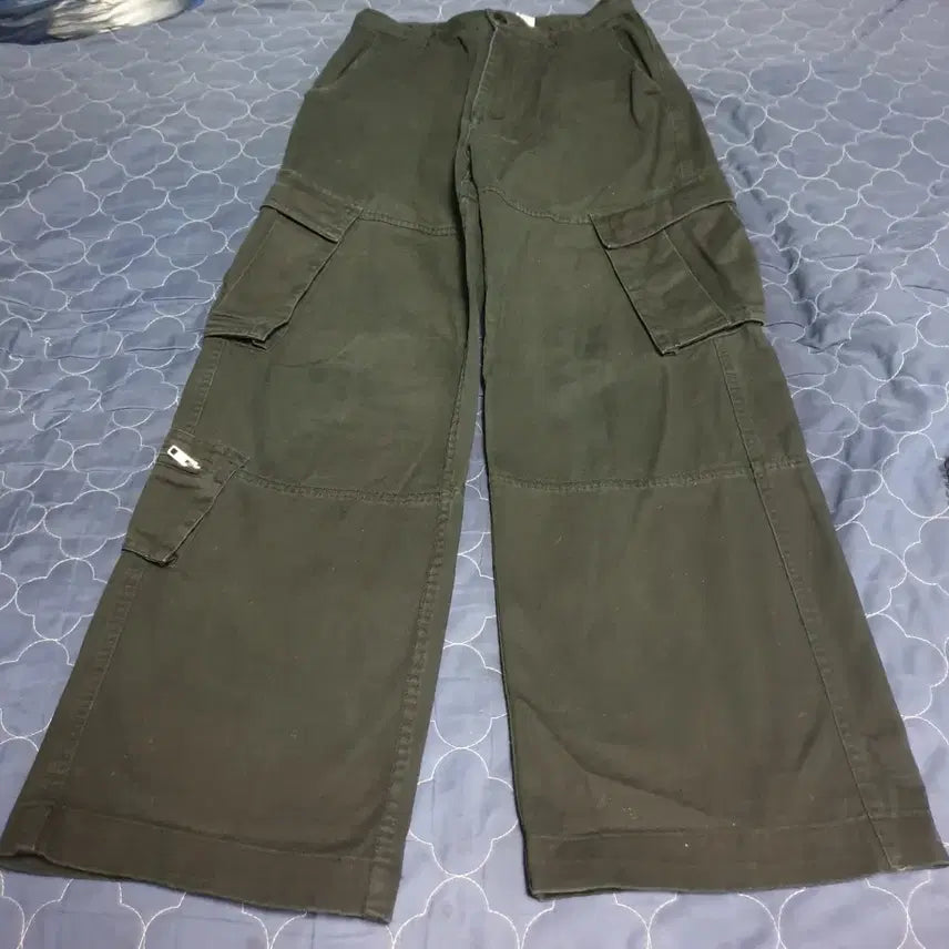 [BUNJANG] Gamma Gallery Semi-Wide Washed Multi Cargo Pants Black / (품절사이즈) 감마갤러리 세미와이드 워시드 멀티 카고팬츠 블랙 (S)