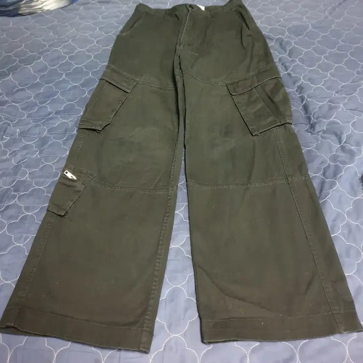 [BUNJANG] Gamma Gallery Semi-Wide Washed Multi Cargo Pants Black / (품절사이즈) 감마갤러리 세미와이드 워시드 멀티 카고팬츠 블랙 (S)