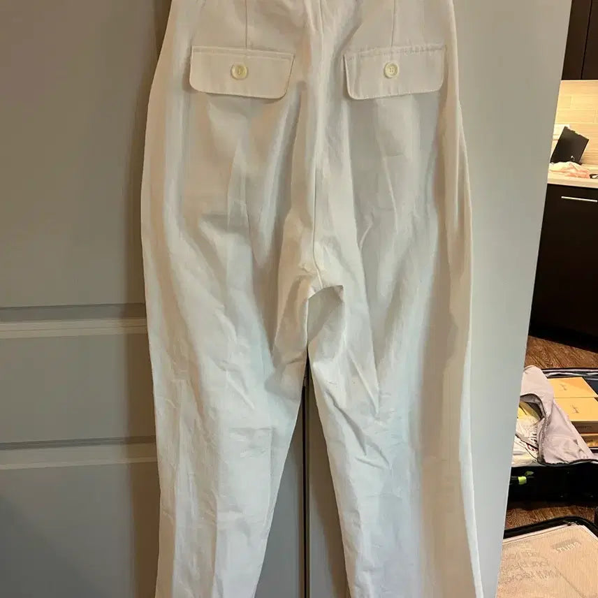 [BUNJANG] The Vonue Cotton Tucked Pants White / 핀턱코튼팬츠 화이트(유튜버 황꿀)