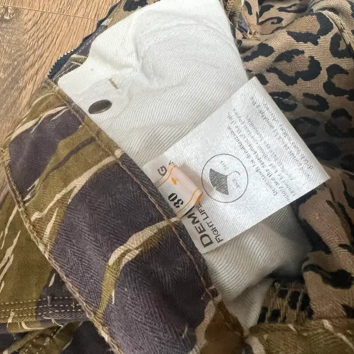[BUNJANG] Demil Tiger Stripe Double Knee Pants / 데밀 타이거 스트라이프 더블니 펜츠