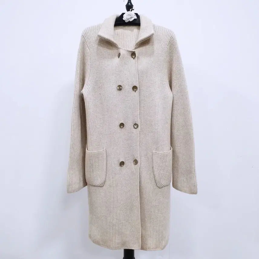 [BUNJANG] Mongolia Premium Cashmere Double Long Cardigan / 프리미엄 몽골리아 캐시미어100% 더블 롱 가디건